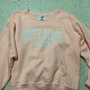 Coral colored crew neck